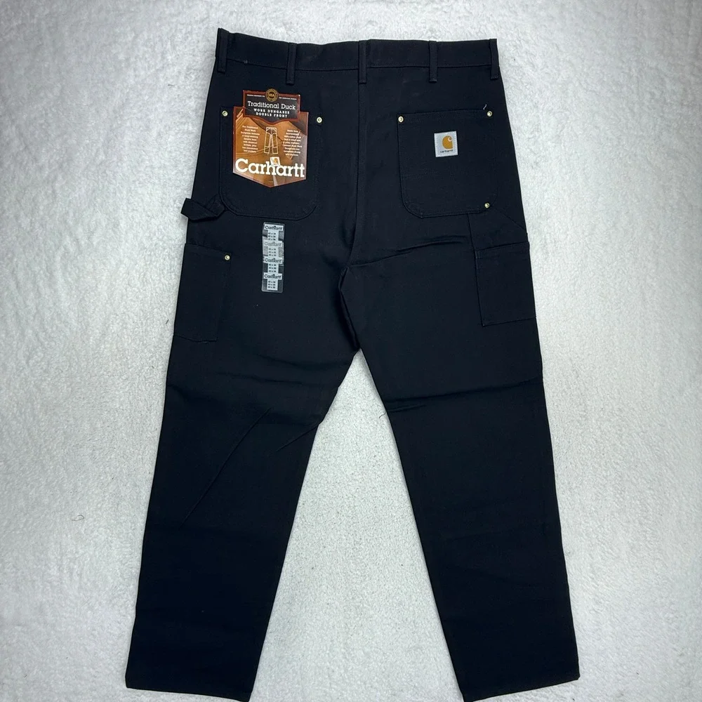 Carhartt B01 BLK Double Front Work Dungaree Pants Black 40x36 USA NWT - Picture 6 of 8